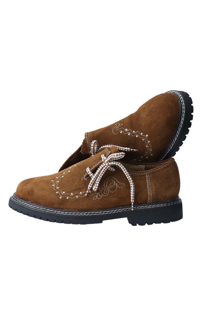 Traditionelle Lederhosen-Schuhe – Camelbraun