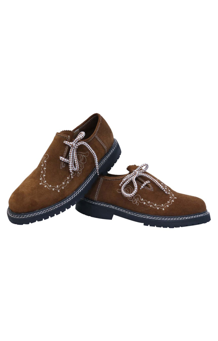 Traditionelle Lederhosen-Schuhe – Camelbraun